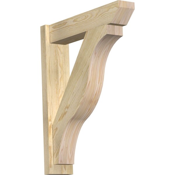 Ekena Millwork Funston Slat Rough Sawn Outlooker, Douglas Fir, 6"W x 26"D x 32"H OUT06X26X32FST06RDF - main